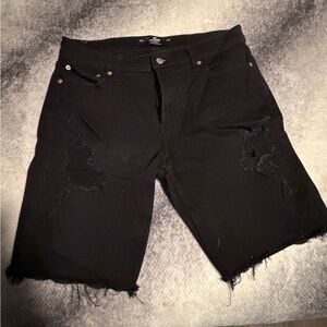 Hollister Black Jean Shorts for Men